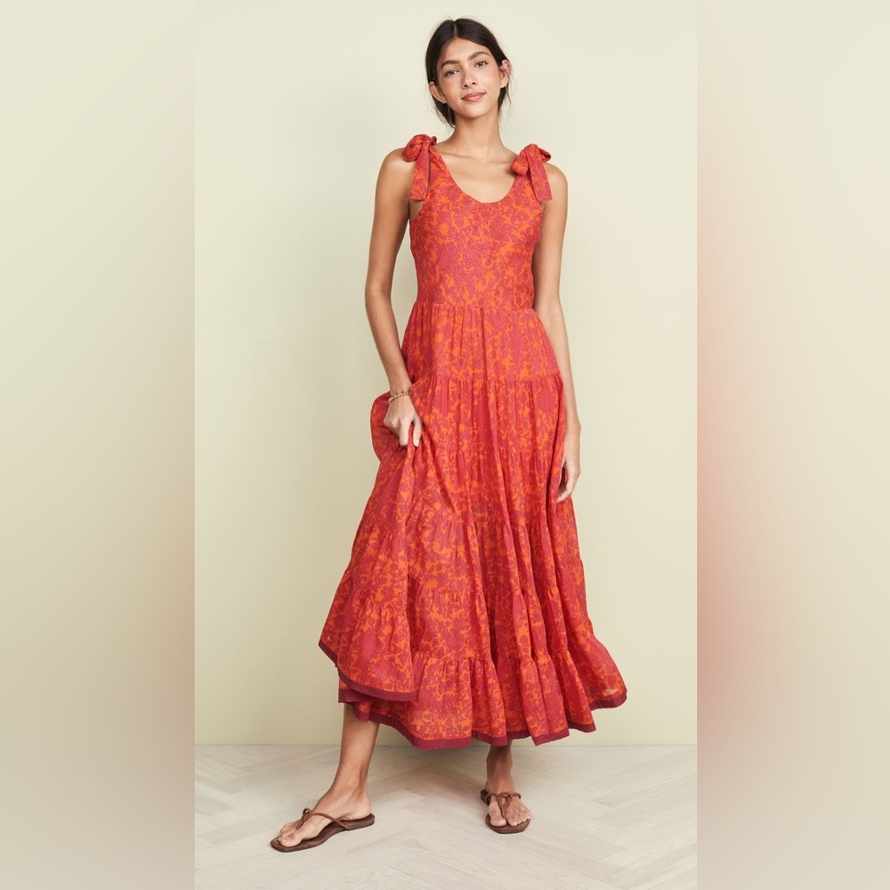 Free People Kikas Printed Midi Dress